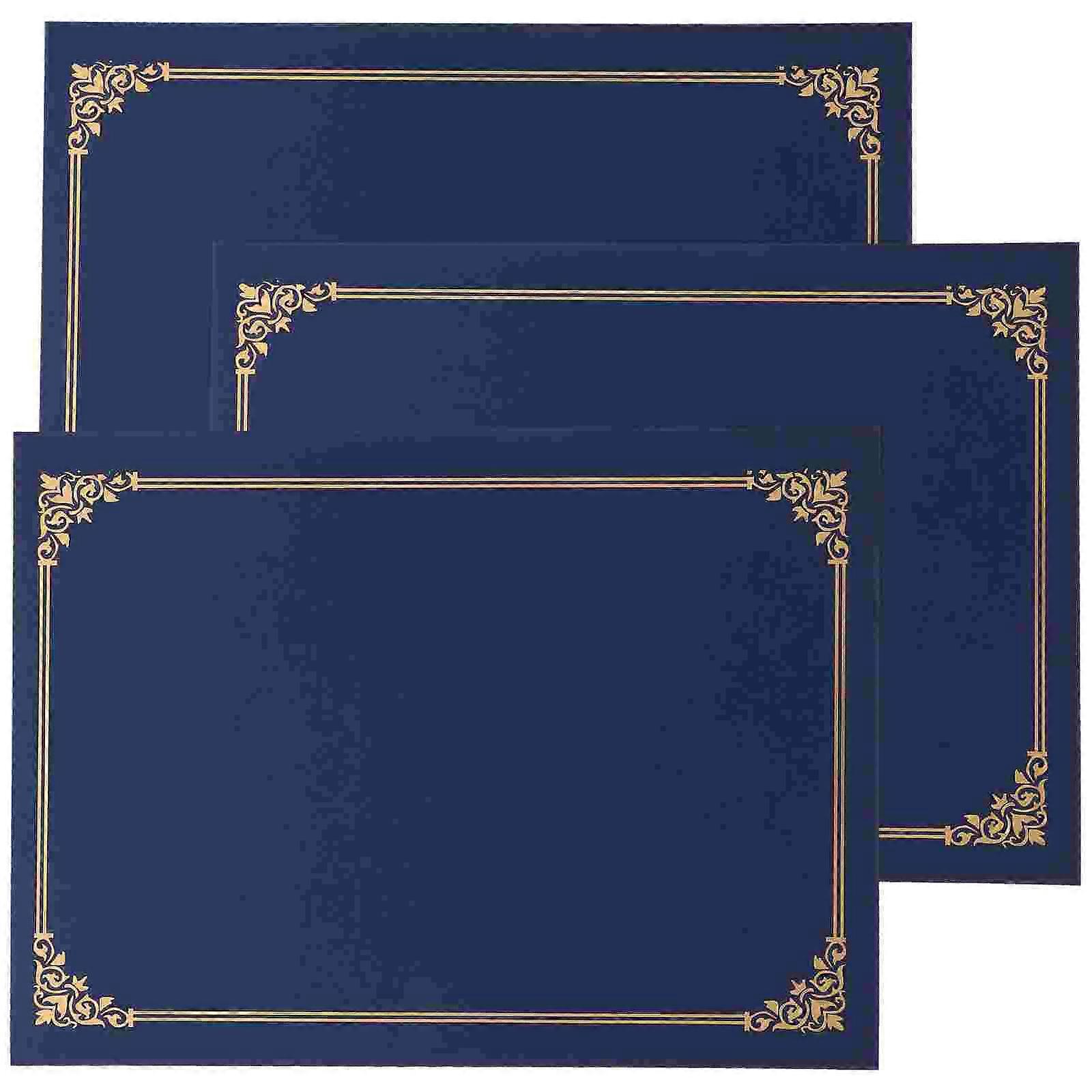 3 Pcs Paper Certificate Holder Folder Document Protector Award Envelope Diploma File Case Rounded Corner Lightweight