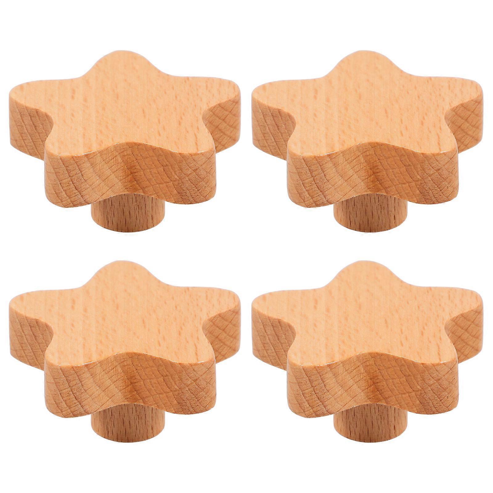 Dresser Knobs Wooden Knob for Decorating 4Pcs Cabinet Pulls
