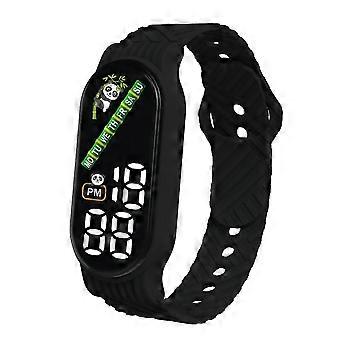 Montre de sport LED de mode pour étudiants Montre-bracelet électronique multicolore étanche avec silicone souple