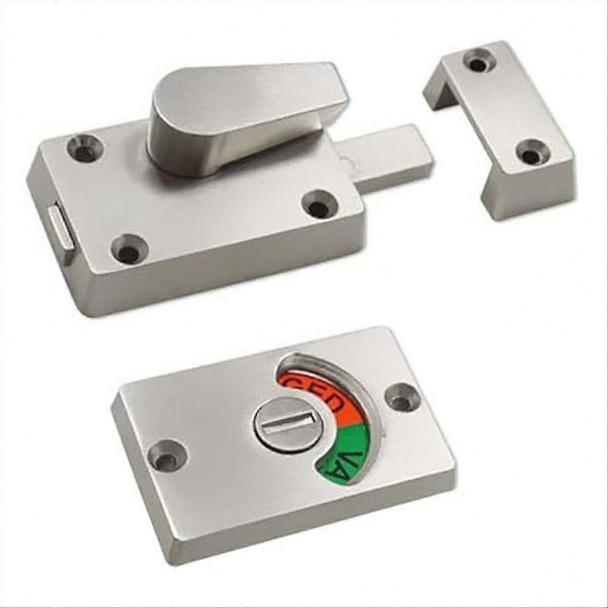 Toilet Stall Partition Lock with Occupancy Indicator, Latch Indicating Lock