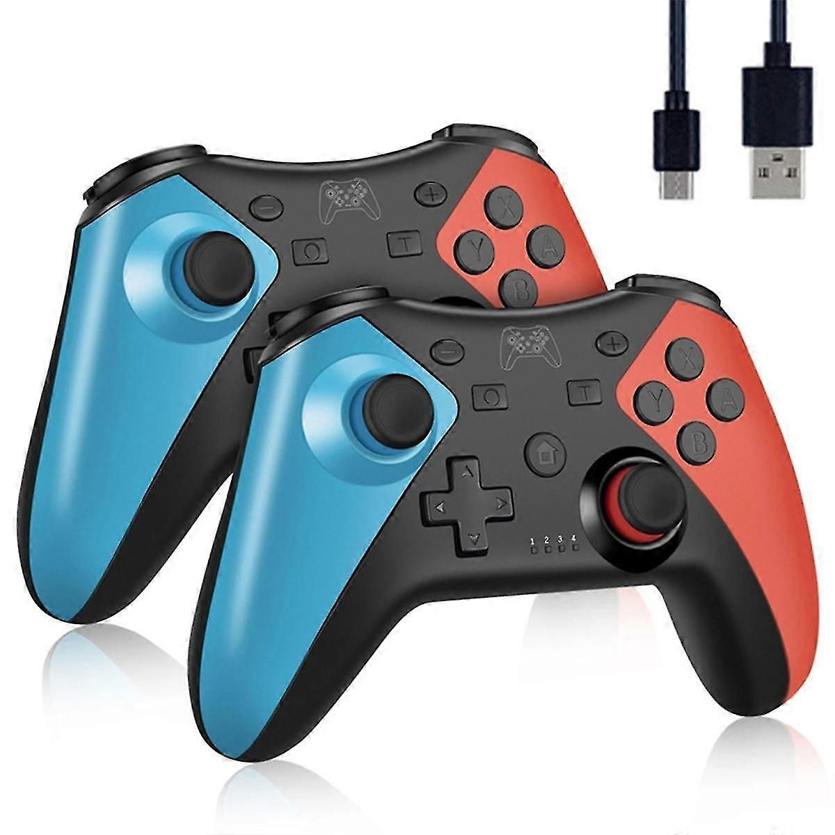 2pcs Wireless Bluetooth Controller For Pro Gamepad Compatible For Switch Pro/oled/lite/pc Joystick-a