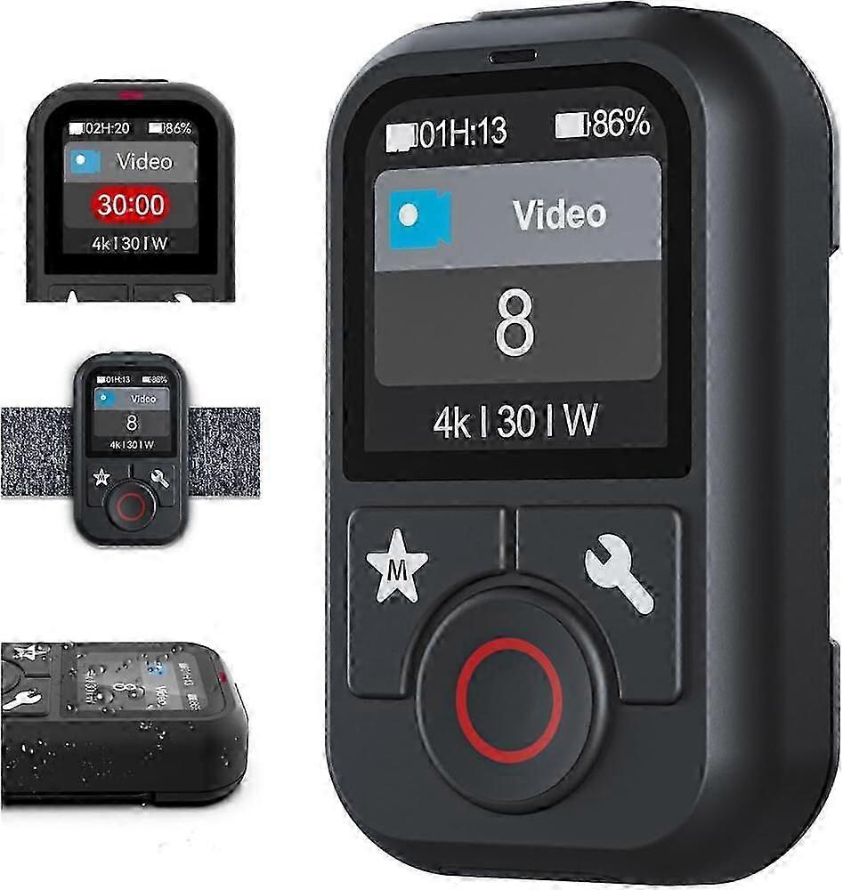 T13 Bluetooth Remote Control with HD Color Screen, Water Resistant, 60m Range, 8h Battery, Compatible with GoPro Hero13/12/11/10/9/8/MAX