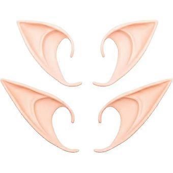 A Set Of 2 Pairs Of Cosplay Fairy Ears Duendes Ears, Fairy Ears, Hobbit Ears, Cosplay Animation Props Mask Accessories Halloween Party Clothing