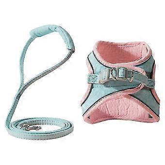 Portable Chest Harness Traction Leash for Kitten with Comfortable Suede Material 1Set