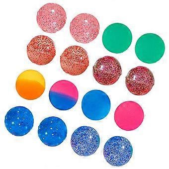 24pcs bunte Hüpfbälle Party Gefälligkeiten für Kinder helle Farbe elastische Hüpfbälle