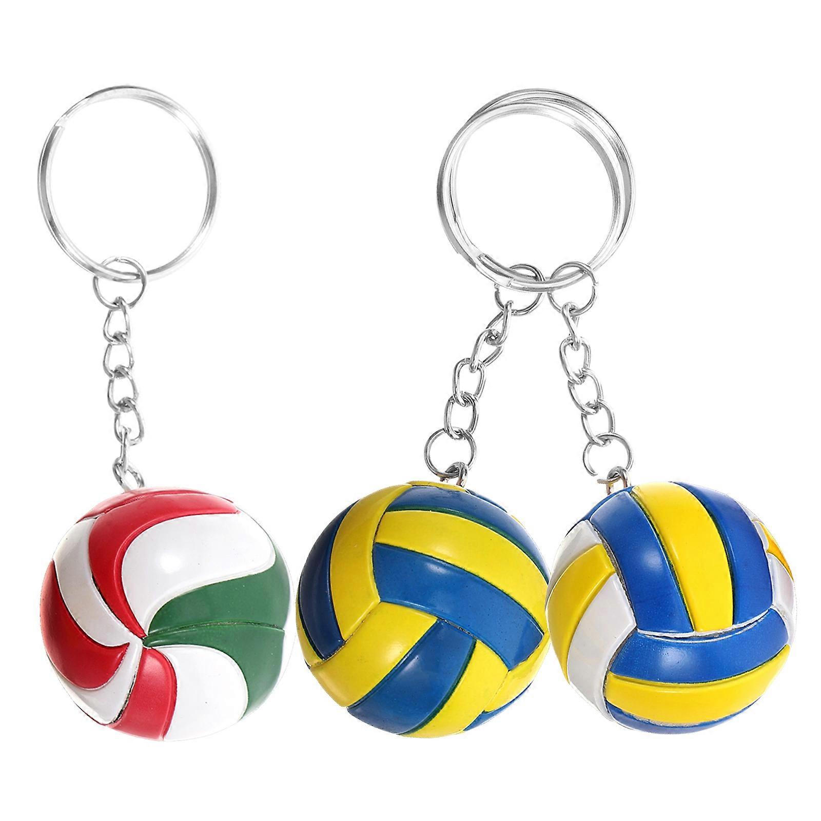 3Pcs Multi-function Key Chains Decorative Volleyball Keychains Portable Keychains
