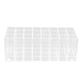 24-Grid Lipstick Storage Box Lip Gloss Container Nail Polish Storage Box Makeup Rack Cosmetics Display Stand