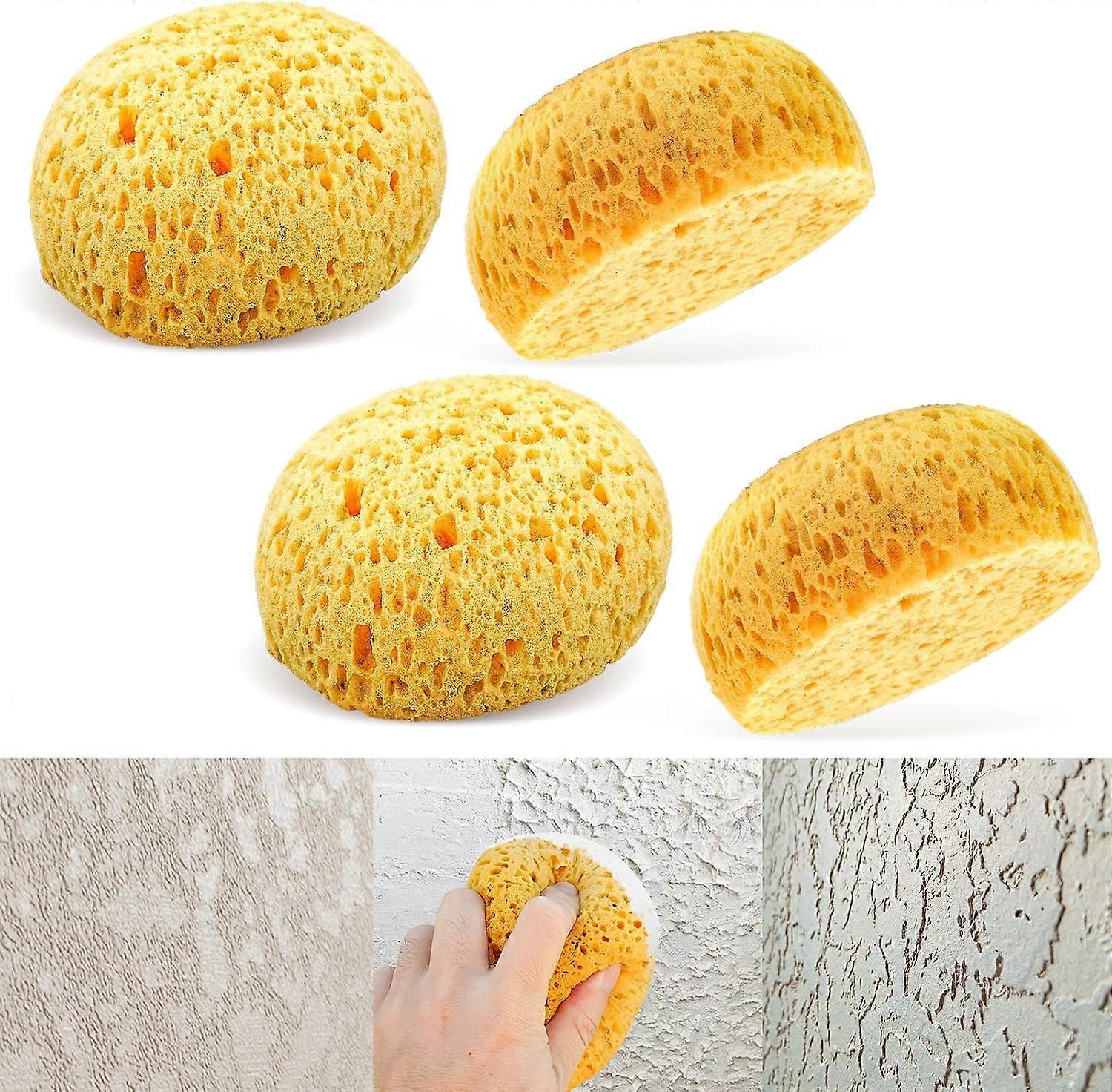 4Pcs Knockdown Texture Sponges Sponge for Patch/Repair Ceiling Drywall Wall