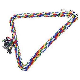 Pet Training Triangle Swing for Parrot Colorful Cotton Rope Toy