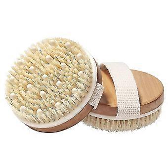 2 Pack Dry Brushing Body Brush, Dry Brush For Cellulite And Lymphatic, Exfoliating Brush Body With Soft And Natural Bristle, Dry Body Brush For Shower