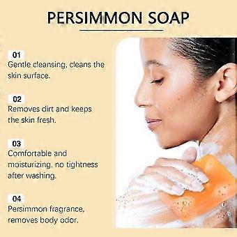 Persimmon Soap Bar for Body Odor Control, Natural Deodorant Body Bar Soap for Old People Smell, Remove Nonenal Body Odor, Organic Eliminating Body Odo