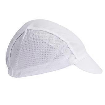 Boné de ciclismo branco de secagem rápida, respirável.