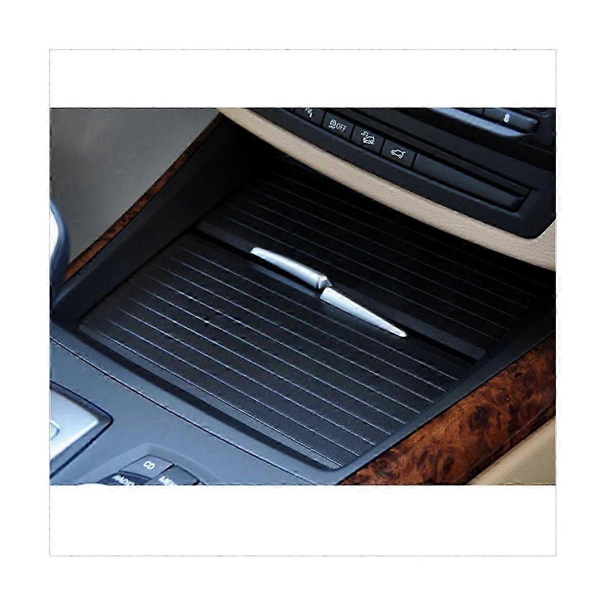 Center Console Roller Shutter Cover, Compatible with BMW X5 X6 E70 E71 E72, Black