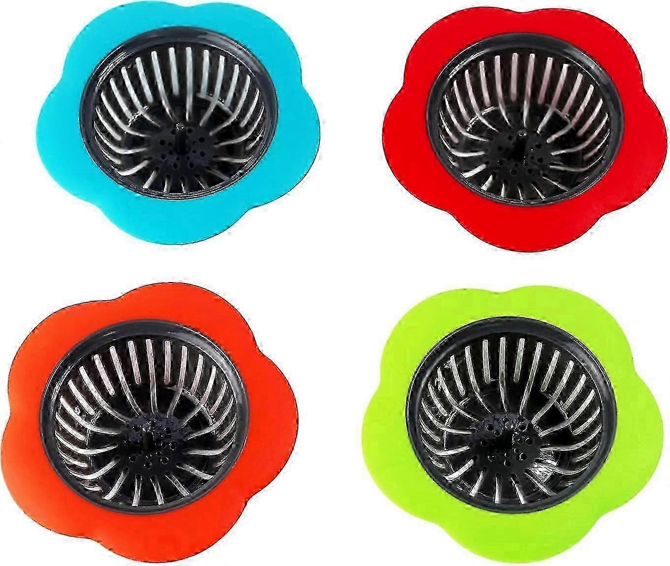 4-Pack Silicone Sink Strainer Set