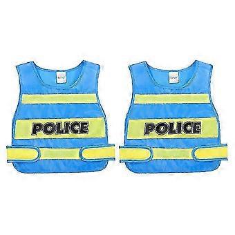 2pcs Soft Fabric Police Vests for Kids