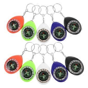Mini Keychain Compass Portable for Outdoor Hiking Camping - 10Pcs Set