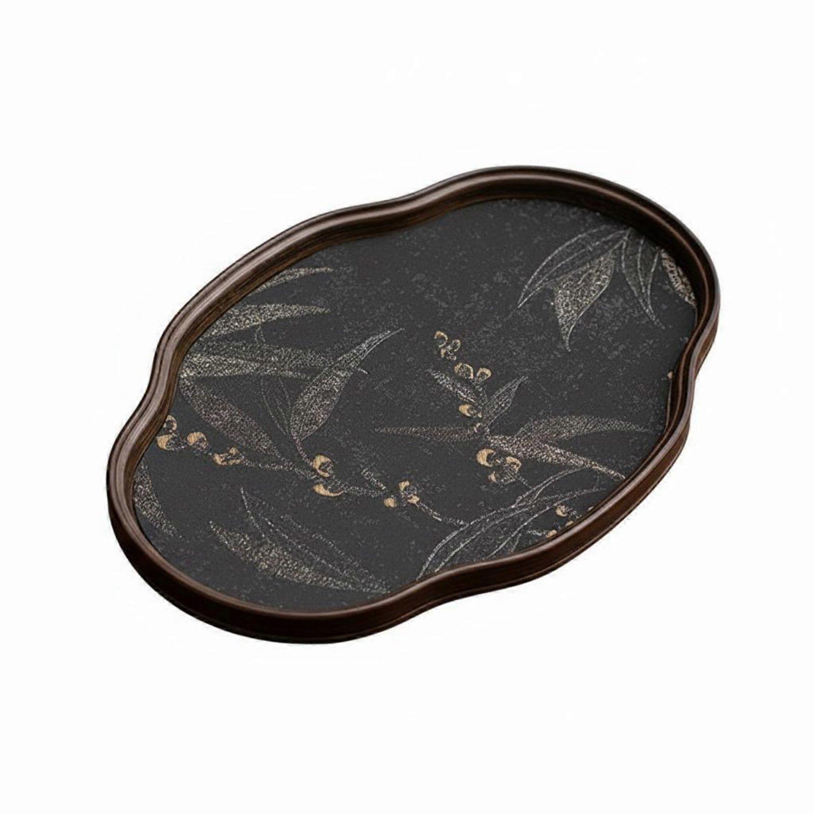 Chinese design Tea Serving Tray Multi-Functional Bamboo Serving Platter Warp