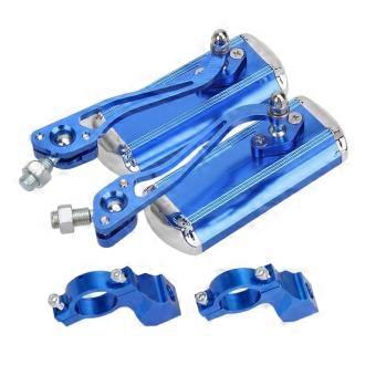 Bicycle Rear View Mirror HandleBar Bikes Viewing Mirror Pair Blue@JJ