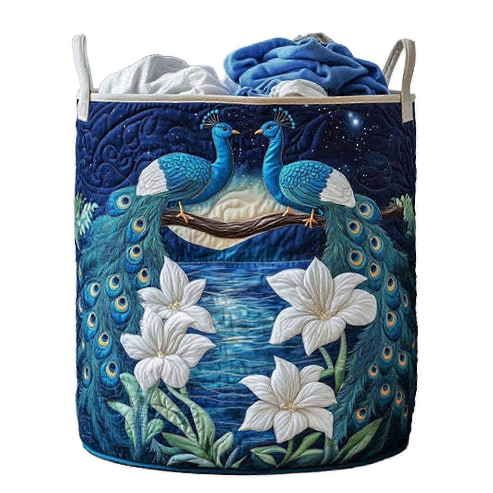 Quilted Foldable Laundry Basket Large