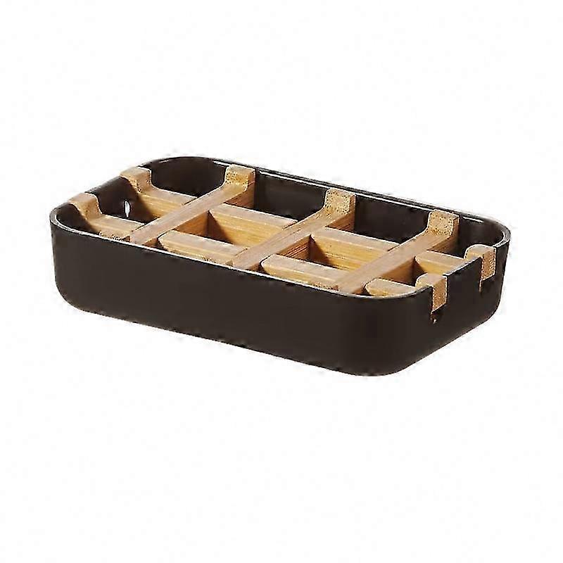Detachable Bamboo-Effect Soap Dish