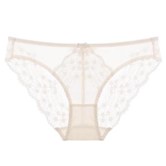 European and American sexy underwear French ultra-thin breathable lace underwear hip lift low waist large size women's underwear underpants