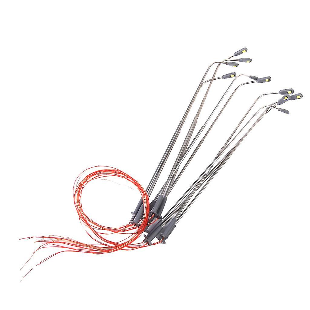 Model LED Street Lamp Lights Single Head Train Layout Scenery 1:100 10pcs