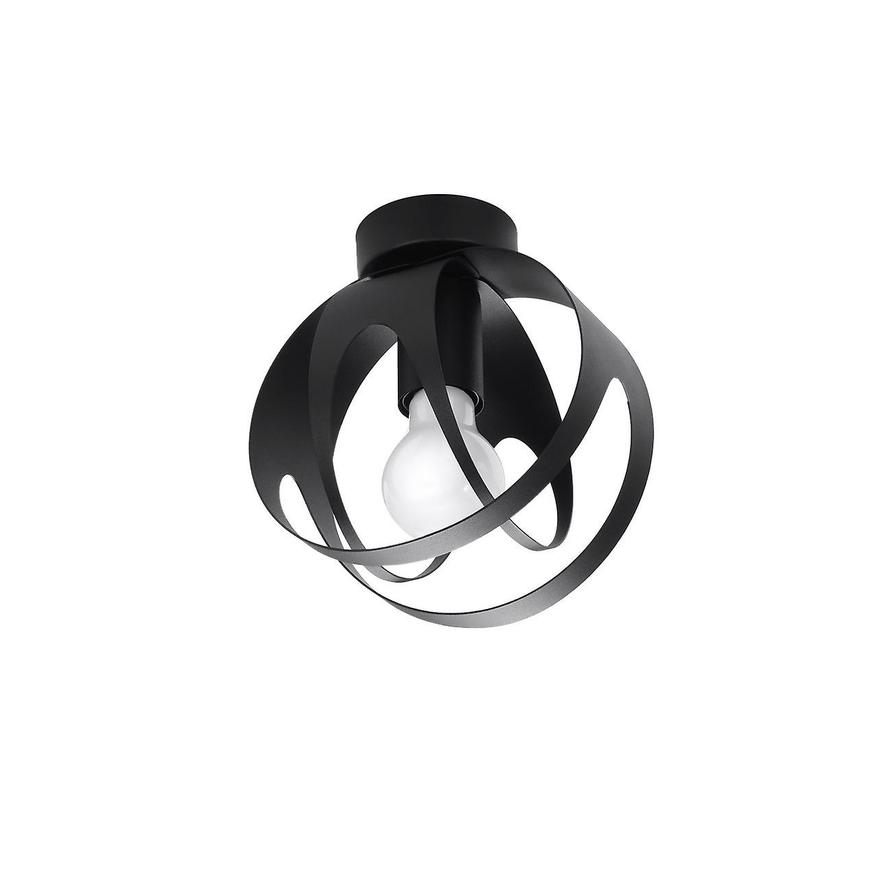Sollux Tulos Semi Flush Light, Black, 1x E27