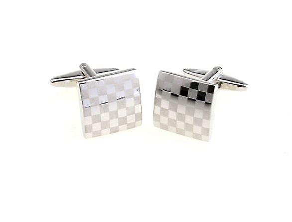 Cubed Silver Designer Smart Party Cufflinks Novelty Wedding Fun Birthday Gift