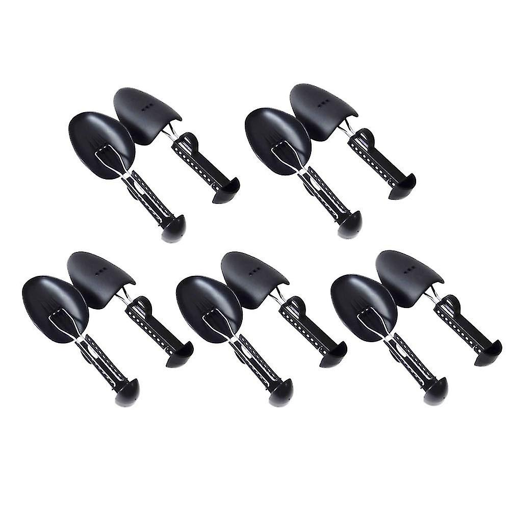 5 Pairs of Shoe Trees Adjustable Premium Professional Shoe Extender for Men Black