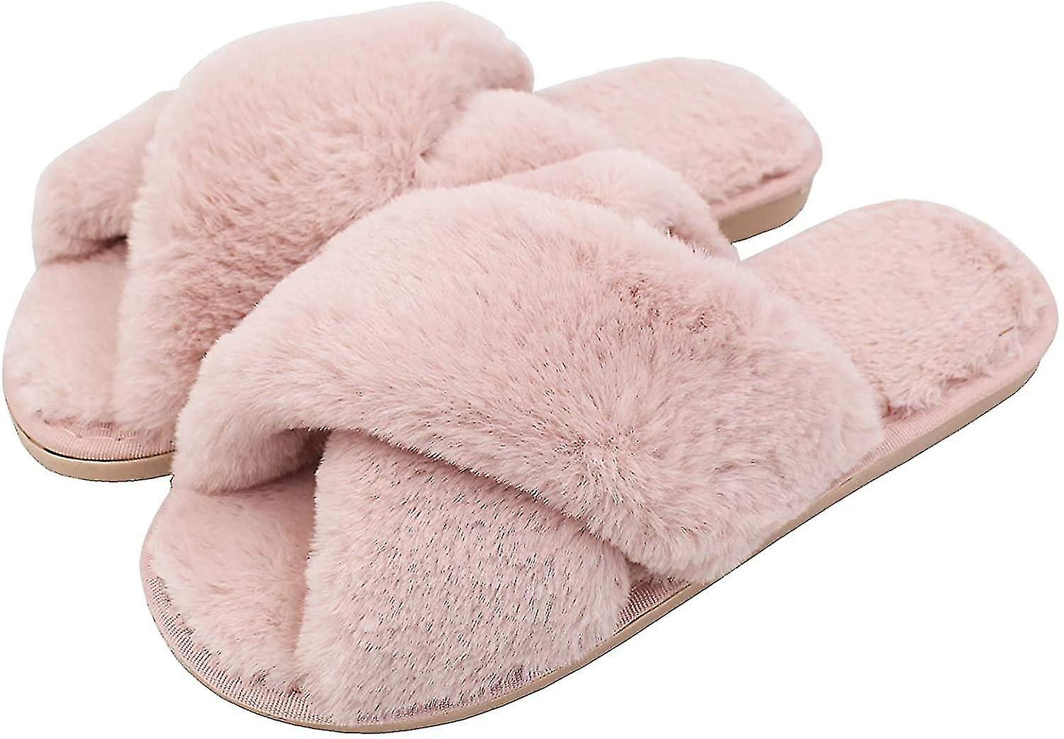 Aonegold Slippers Women Winter Warm Fluffy Plush Slippers Indoor