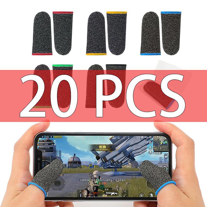 20pcs Gaming Finger Sleeve Mobile Screen Game Controller Breathable Thumb Glove