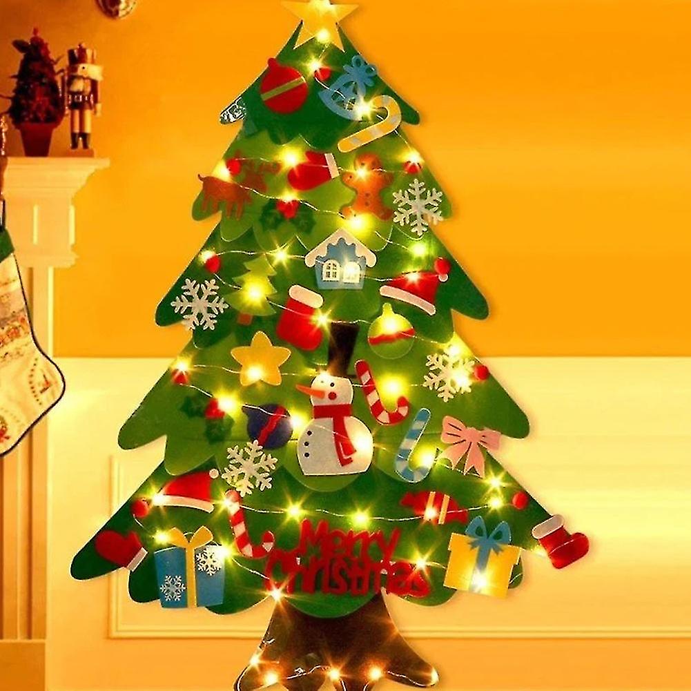 thumbnail image 5 of Árbol de Navidad de fieltro para niños, hecho a mano, para hacer patchwork, 5 of 5