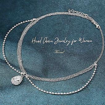 Fashband Boho Maan Hoofdband Gouden Ster Hoofddeksel Festival Haar Accessorie Bloem Bruids Bruiloft Haar Ketting Sieraden voor Vrouwen en Meisjes