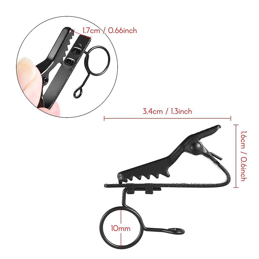 5pcs 6/10mm Lapel Mic Microphone Tie Clip For Stage Performance