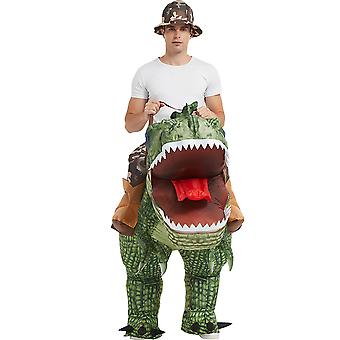 Costume Gonfiabile Dinosauro T-Rex Per Adulti - Divertente Per Feste, Halloween, Carnevale - Foto 2