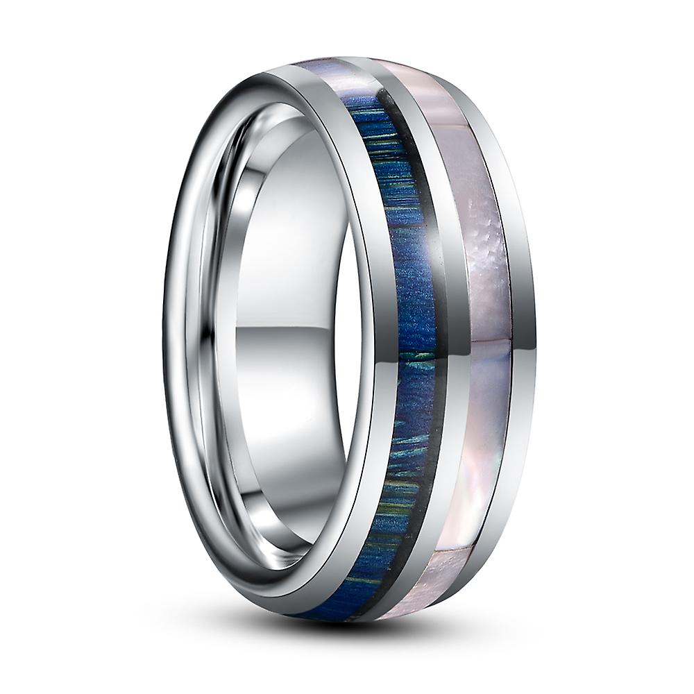 8mm Width Men's Tungsten Carbide Steel Ring