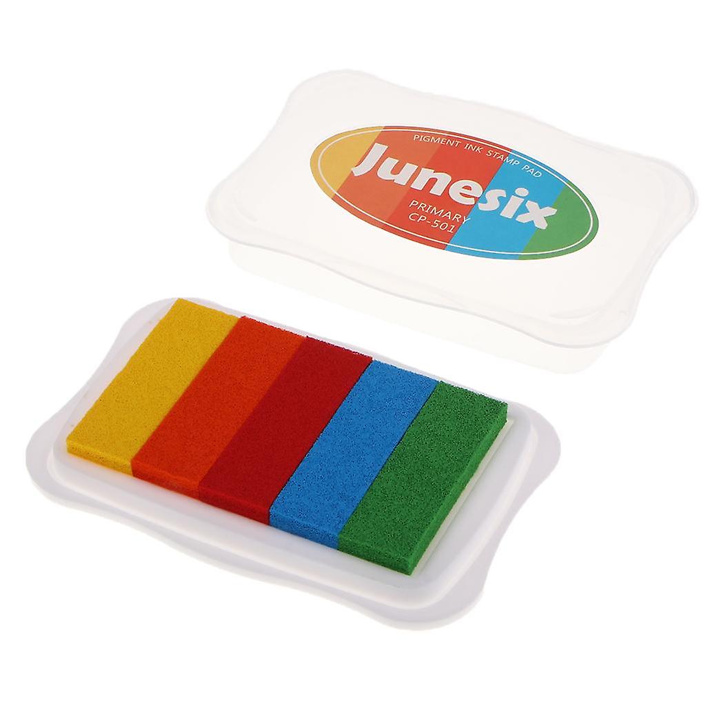 Craft Rainbow Pigment Ink Pad Stamp for Fingerprint Scrapbook Cards Making D