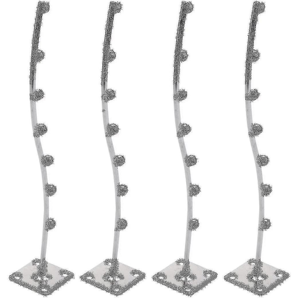 4x Wandhalterung Wellenförmiger Wasserfall Hänger Rack 7 Perlen Kleidungsstück Display Haken
