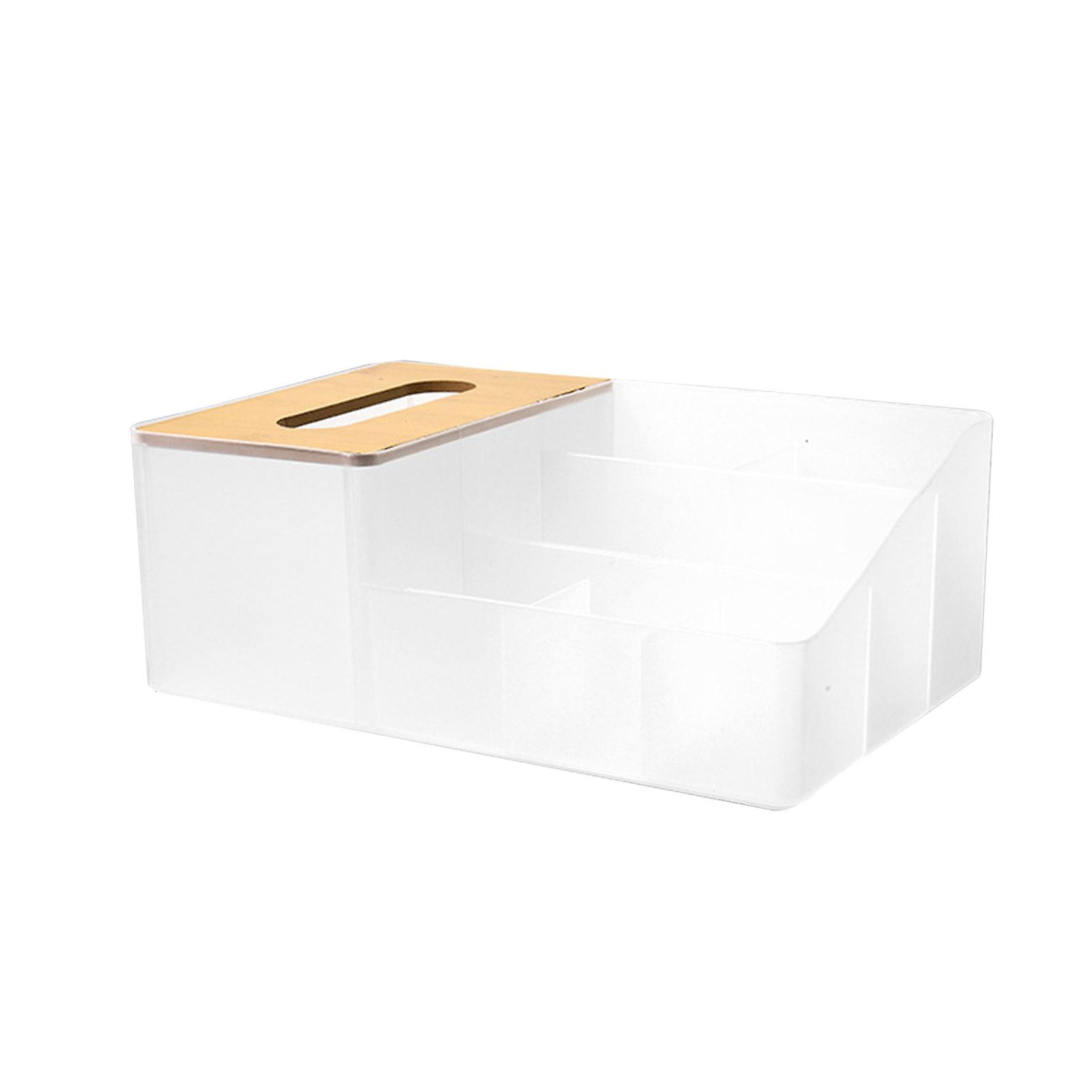 Desktop Tissue Dispenser Box Tissue Dispenser With Side Storage