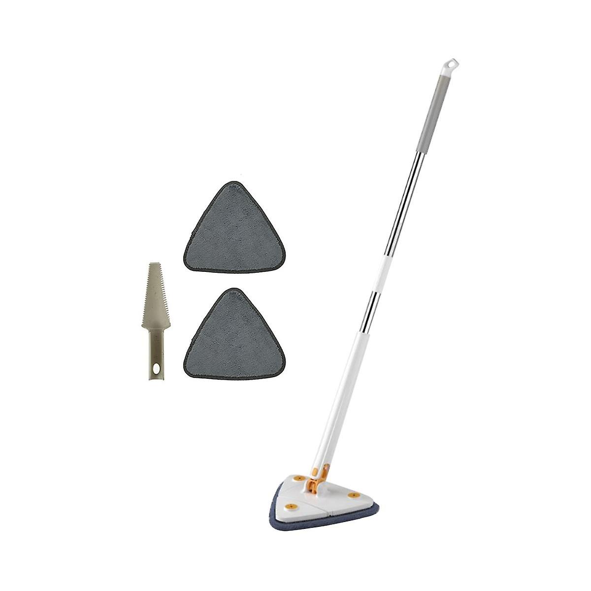 Triangle Mop 360 Rotatable Spin Cleaning Mop Adjustable Squeeze Wet and Dry Use Water Absorption H