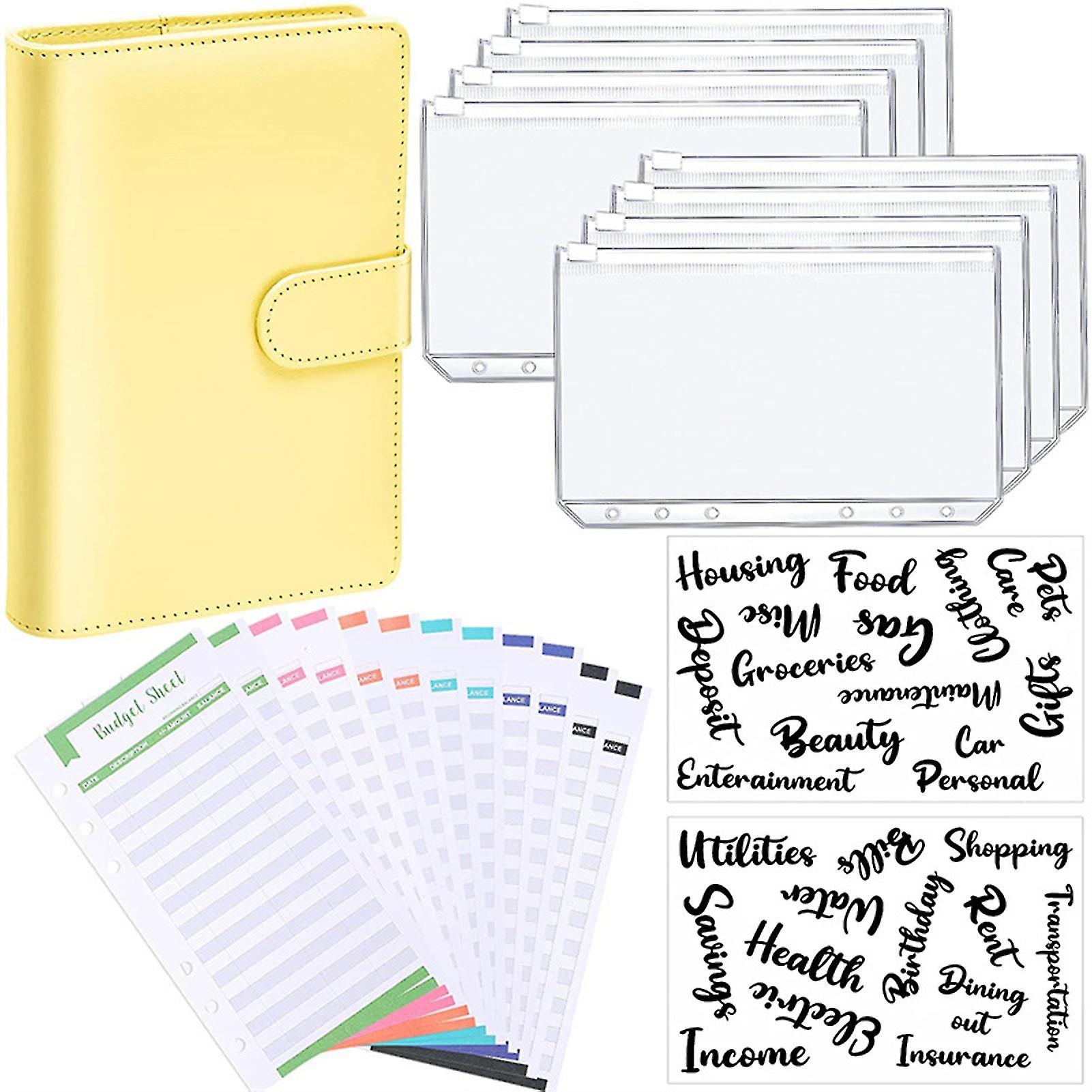 1 Set Budget Planner Loose Leaf Impermeabil PVC Binder undated Program Book For Office