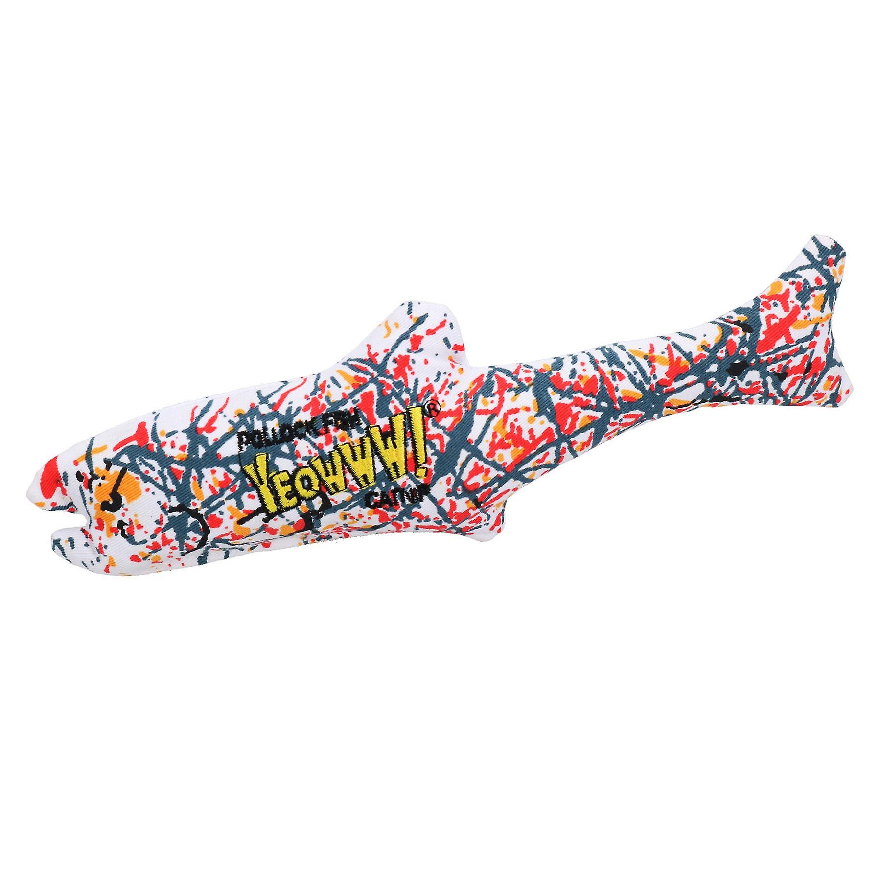 1PK Yeowww Interactive Catnip Pollock Fish Cat Toy Play Toy Cat Gift
