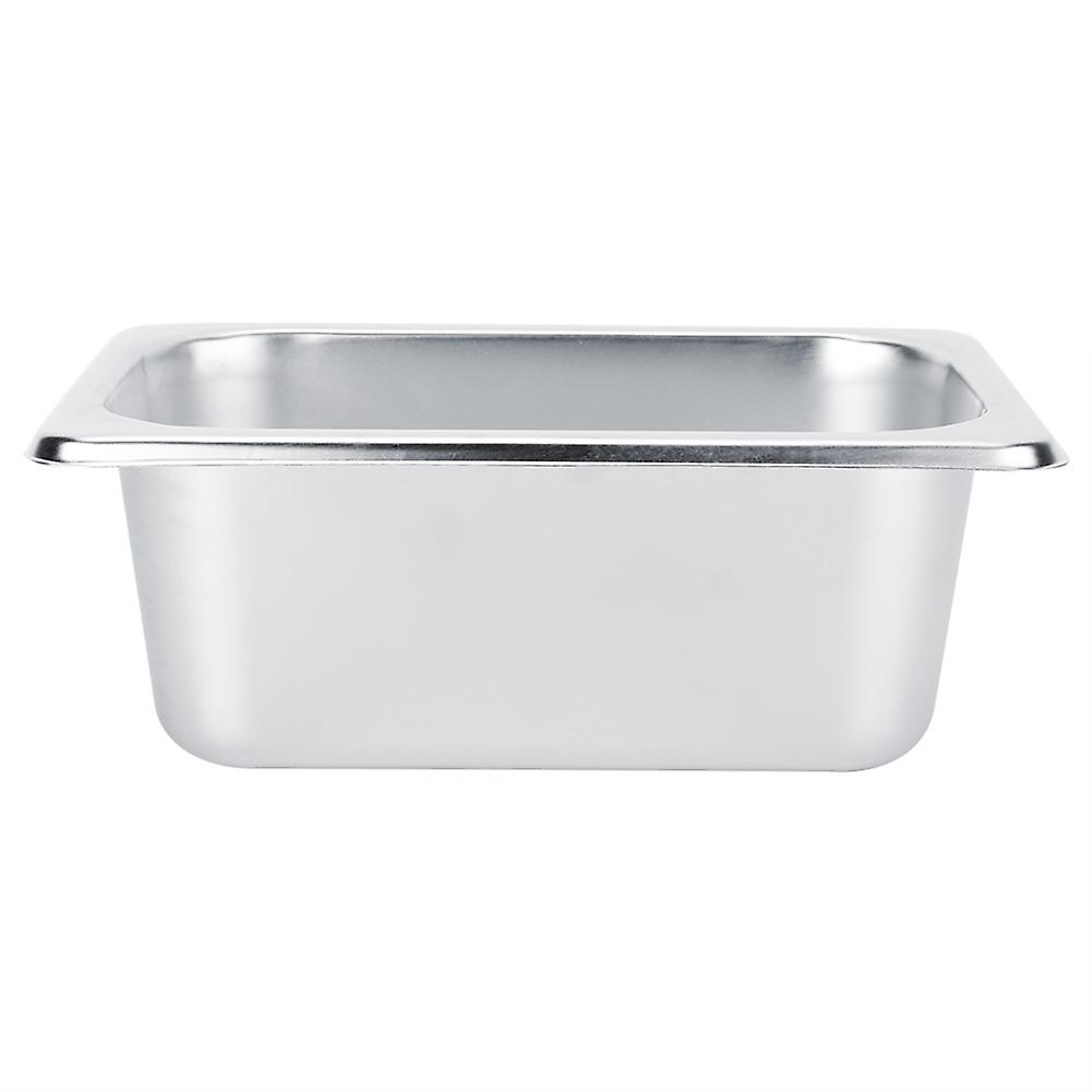 Stainless Steel Catering Pan Buffet Warmer Rectangular Pan 1/9 Size 6.5cm Depth Durable Material Easy to Clean Ideal for Food Servin