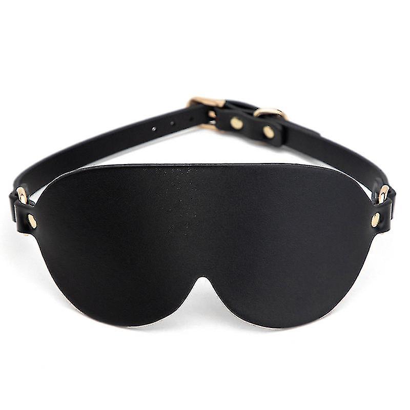 Genuine Leather Eye Mask / Blindfold With Elastic For Couple