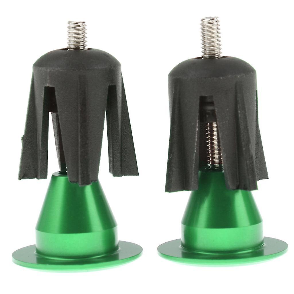 1 Pair Aluminum Alloy Bicycle Handlebar Grips Handle Bar Cap End Plugs Black