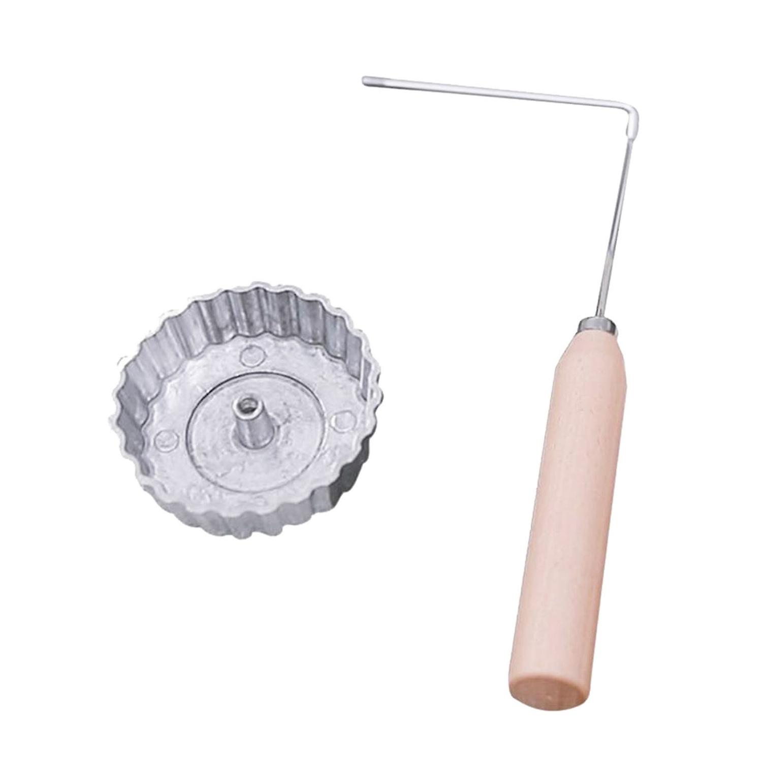 ZHOUBA 2Pcs Anti-scalding Handle Rosette Mold Anti-wear Metal Frying Timbale Mold Kitchen Tools