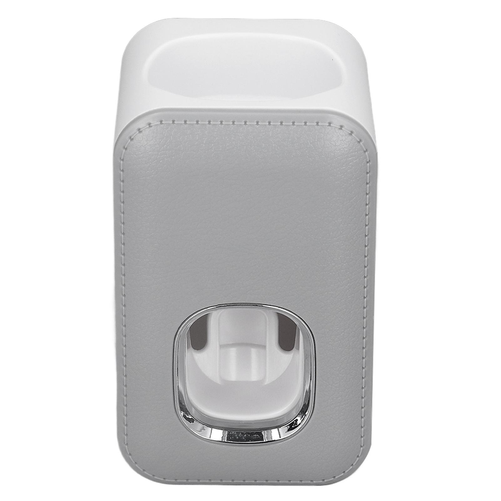 Toothpaste Dispenser Full Automatic Wall Mounted Hands Free Easy Operation Toothpaste Squeezer for Bathroom Hotel Gray 