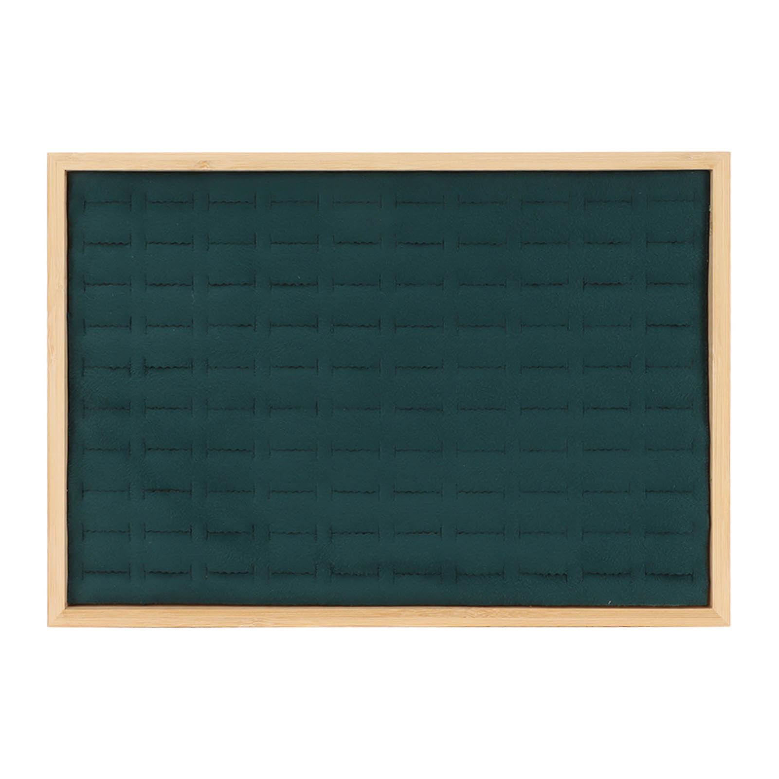 珠宝抽屉收纳盒 - 多用途 100 格环储物插件,用于珠宝店和贸易展览展示,绿色