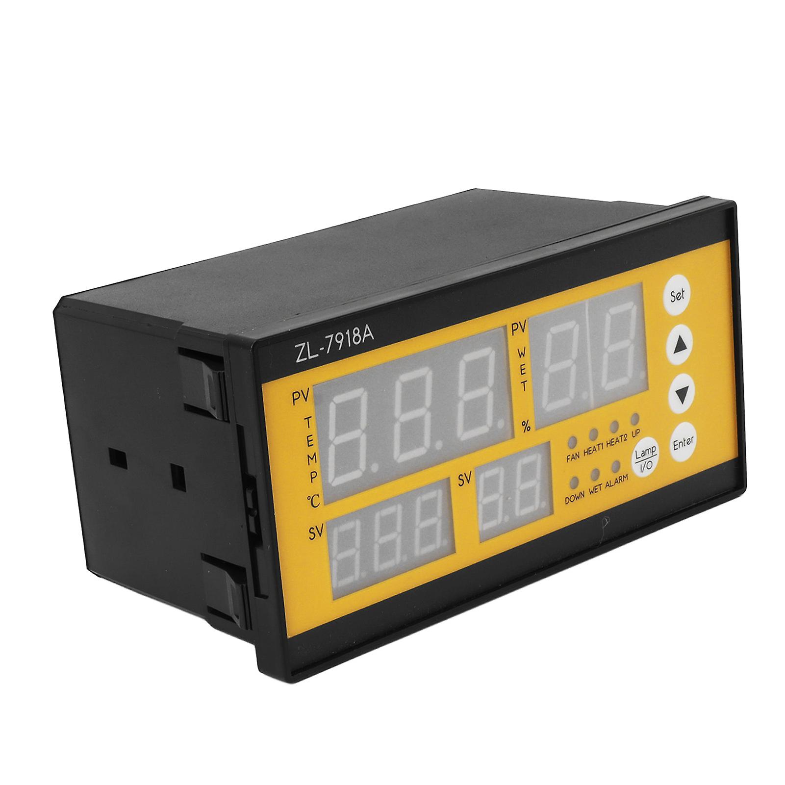 LED Light Incubator Controller Incubator Temperature Humidity Sensor LED Light Special English Controller for Incubator 100‑240V