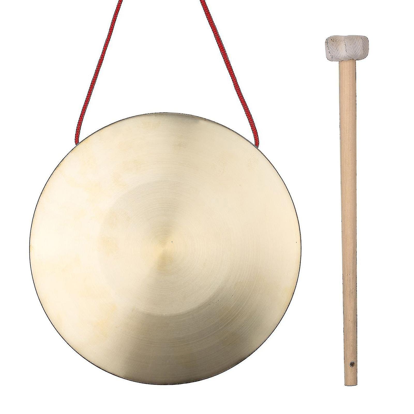 30cm Hand Gong Cymbals Brass Copper Gong - Chapel Opera Percussion Instrument με το στρογγυλό σφυρί παιχνιδιού (15cm)